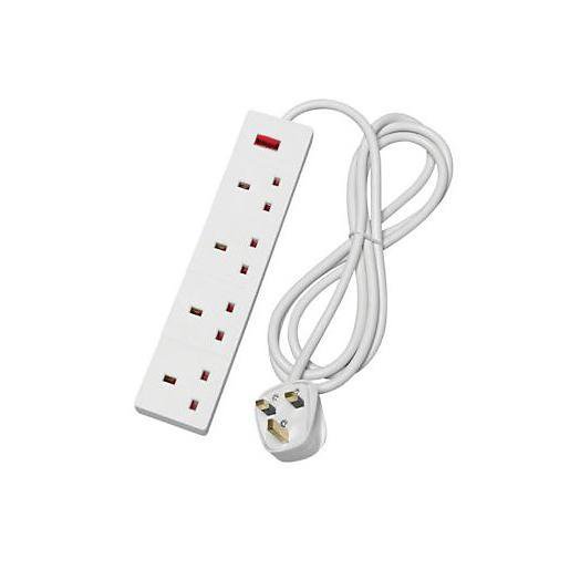 4 Gang Switched Extension Lead + Surge 2 Metre PIF2029 / EXT1028