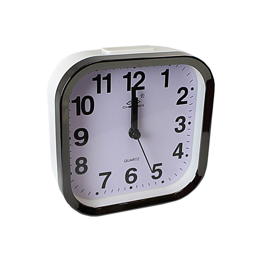 Square Quartz Bedroom Desk Alarm Clock Assorted Colours 4734