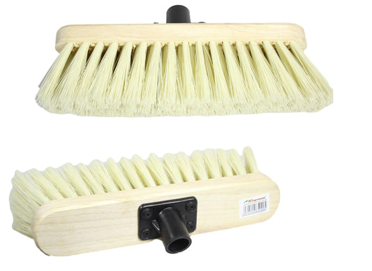12" Soft Cream PVC Bristle Brush Broom Head 50905 / BH0905