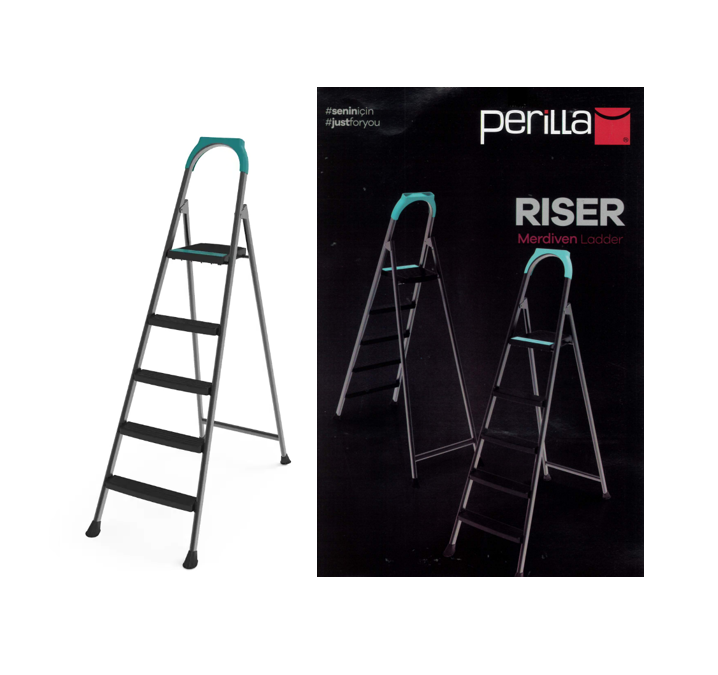 4 + 1 Perilla Riser Metal Indoor Outdoor Step Ladder 51304 L5