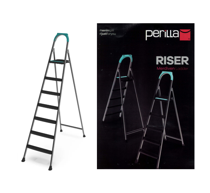 6 + 1 Perilla Riser Metal Indoor Outdoor Step Ladder 51306 L7