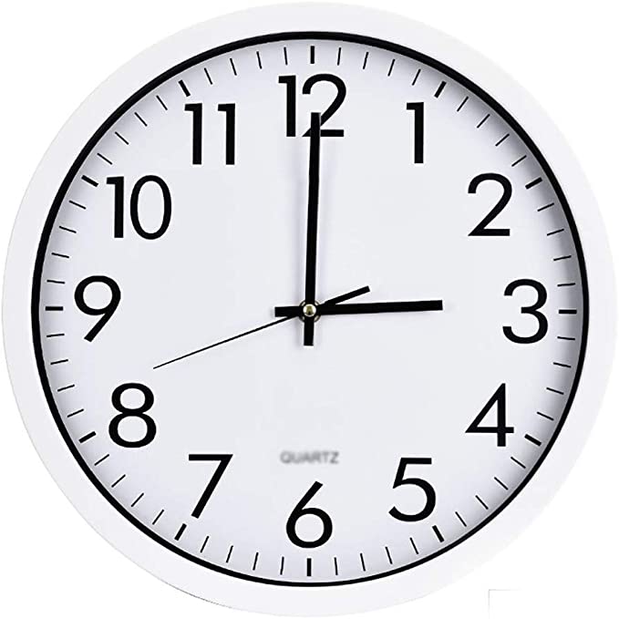 Standard Round Wall Clock 20 cm Assorted Colours 6985