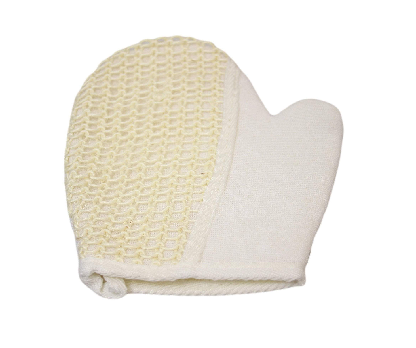 Double Sided Exfoliating Bath Spa Loofah & Towel Mitt Glove 5230