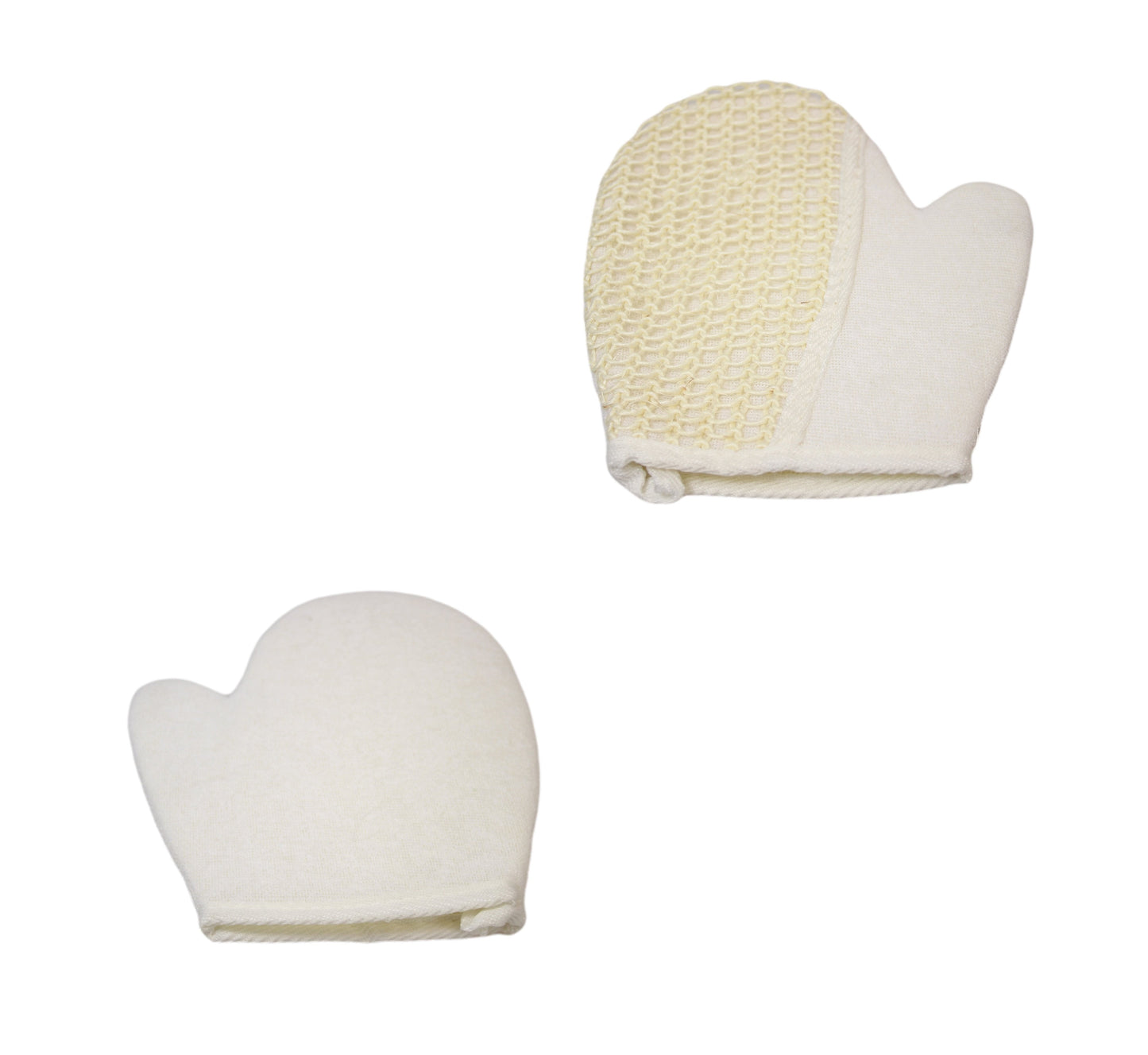 Double Sided Exfoliating Bath Spa Loofah & Towel Mitt Glove 5230