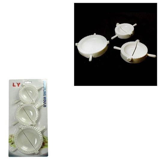 Plastic Dumpling Pastry Mould Maker Folder Set of 3 Assorted Sizes 1047