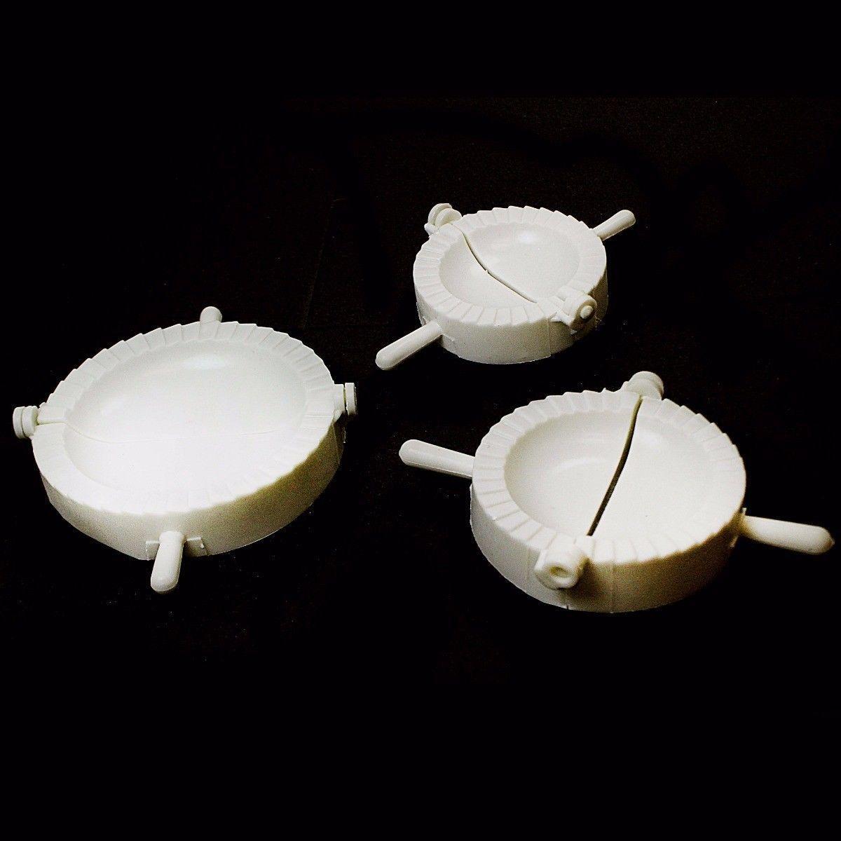 Plastic Dumpling Pastry Mould Maker Folder Set of 3 Assorted Sizes 1047
