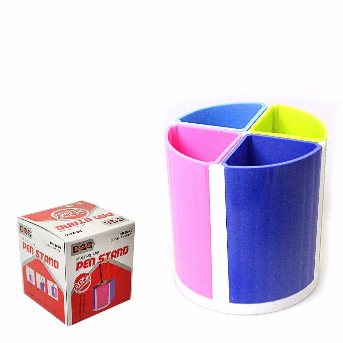 4 Compartment Office/Home Stationery Pen Stand Multi Colour 4058