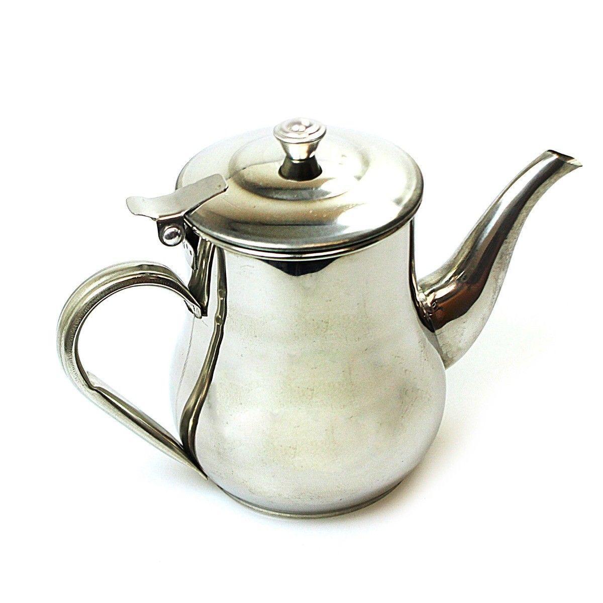 Traditional Style Stainless Steel Tea Pot 18oz Kitchen Home 0850 A