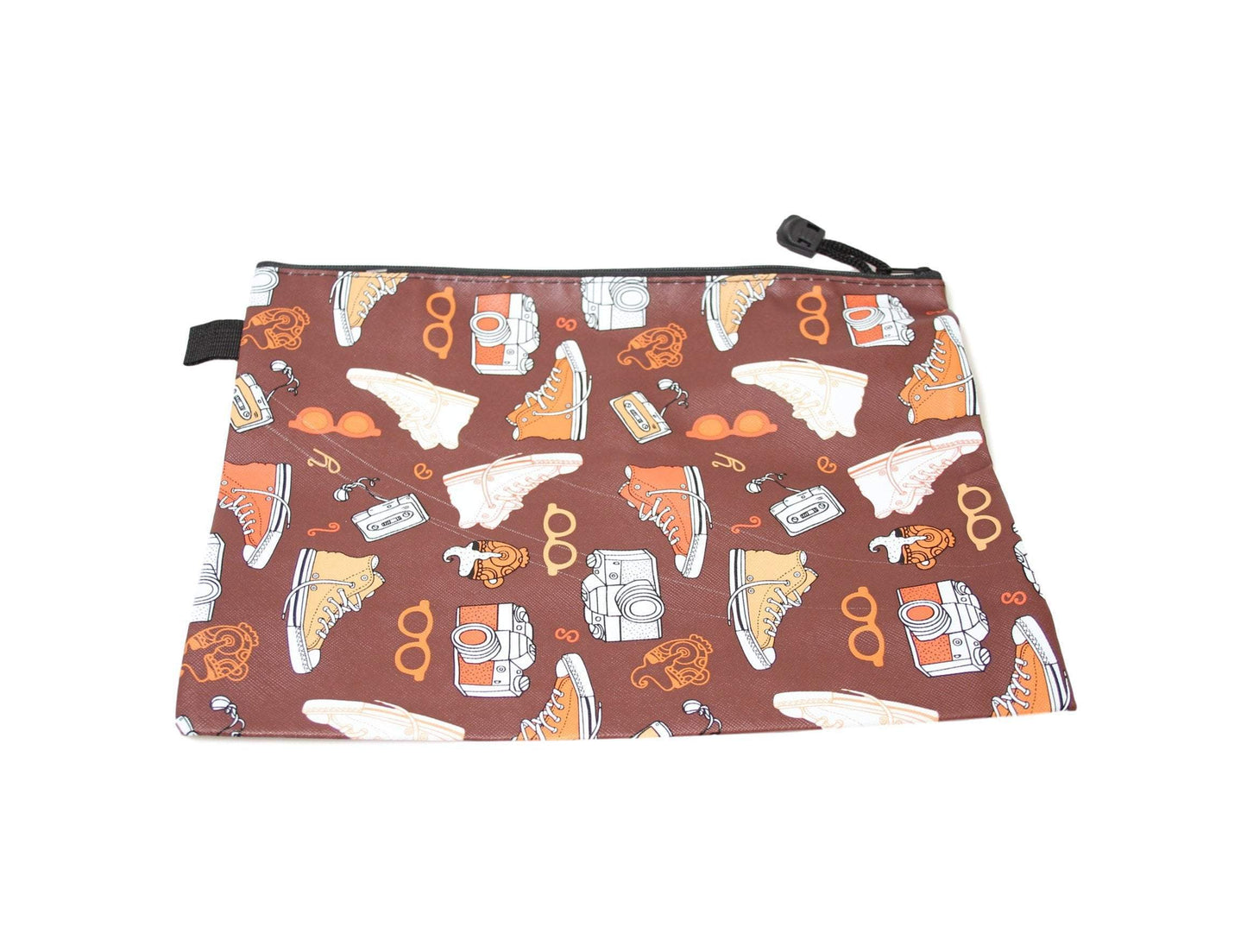 Fake Leather Pencil Case Shoe Print 28 x 20 cm Assorted Colours 5389