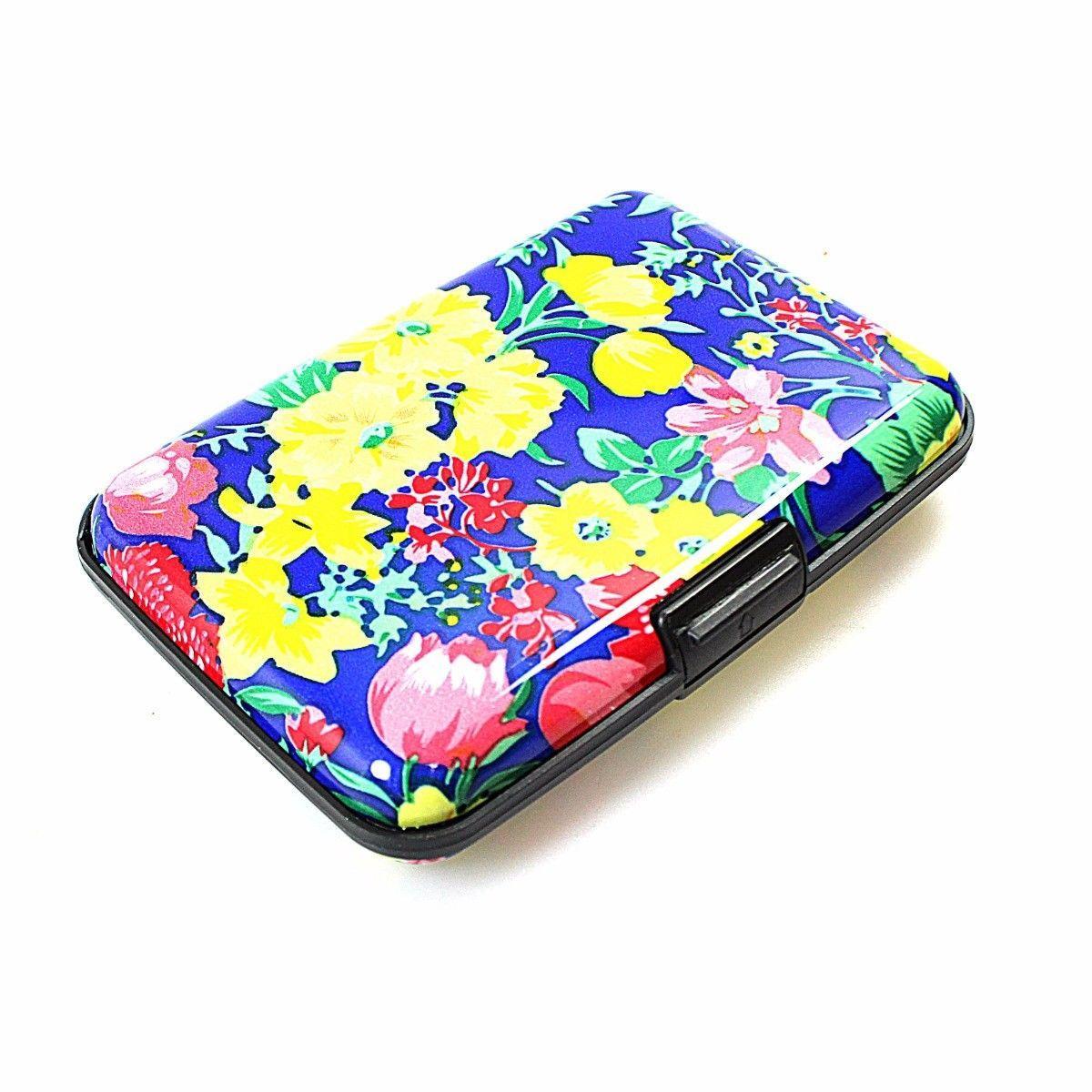 Aluminium Plastic Card Holder Wallet with Printed Design Assorted Designs 0023