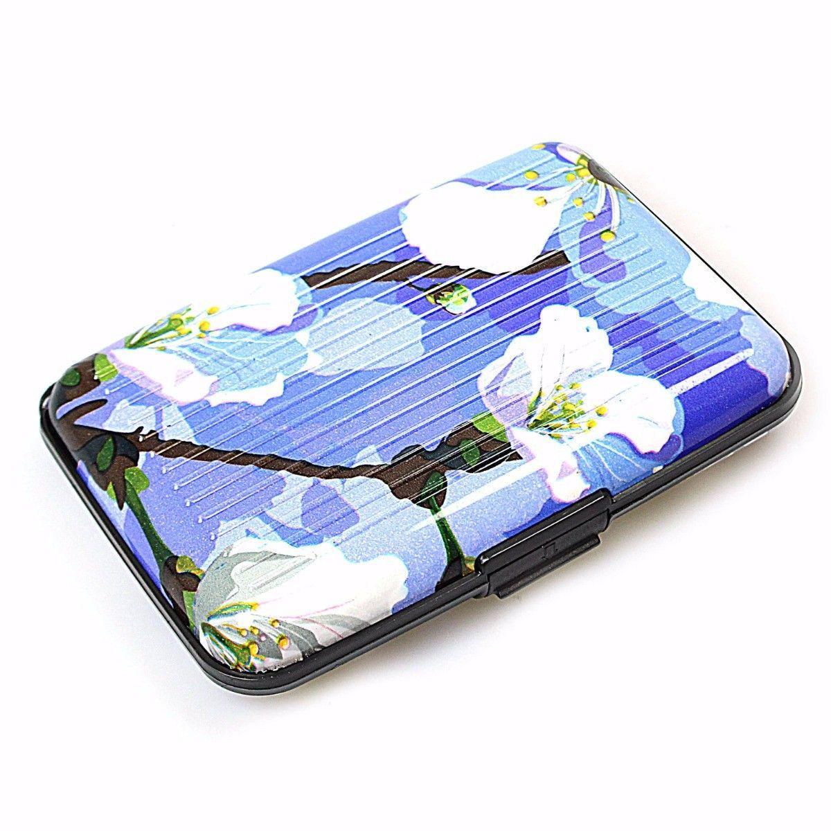 Aluminium Plastic Card Holder Wallet with Printed Design Assorted Designs 0023