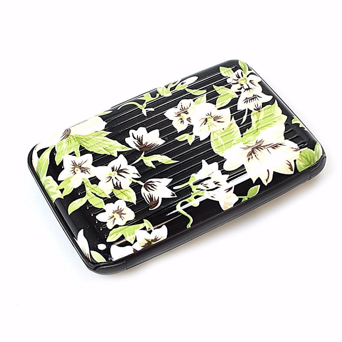 Aluminium Plastic Card Holder Wallet with Printed Design Assorted Designs 0023