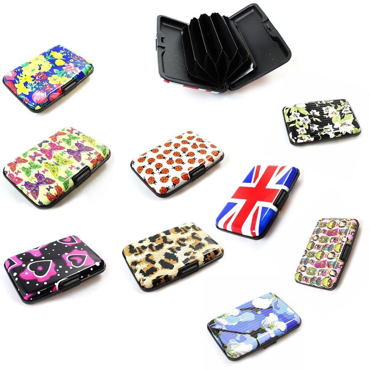 Aluminium Plastic Card Holder Wallet with Printed Design Assorted Designs 0023
