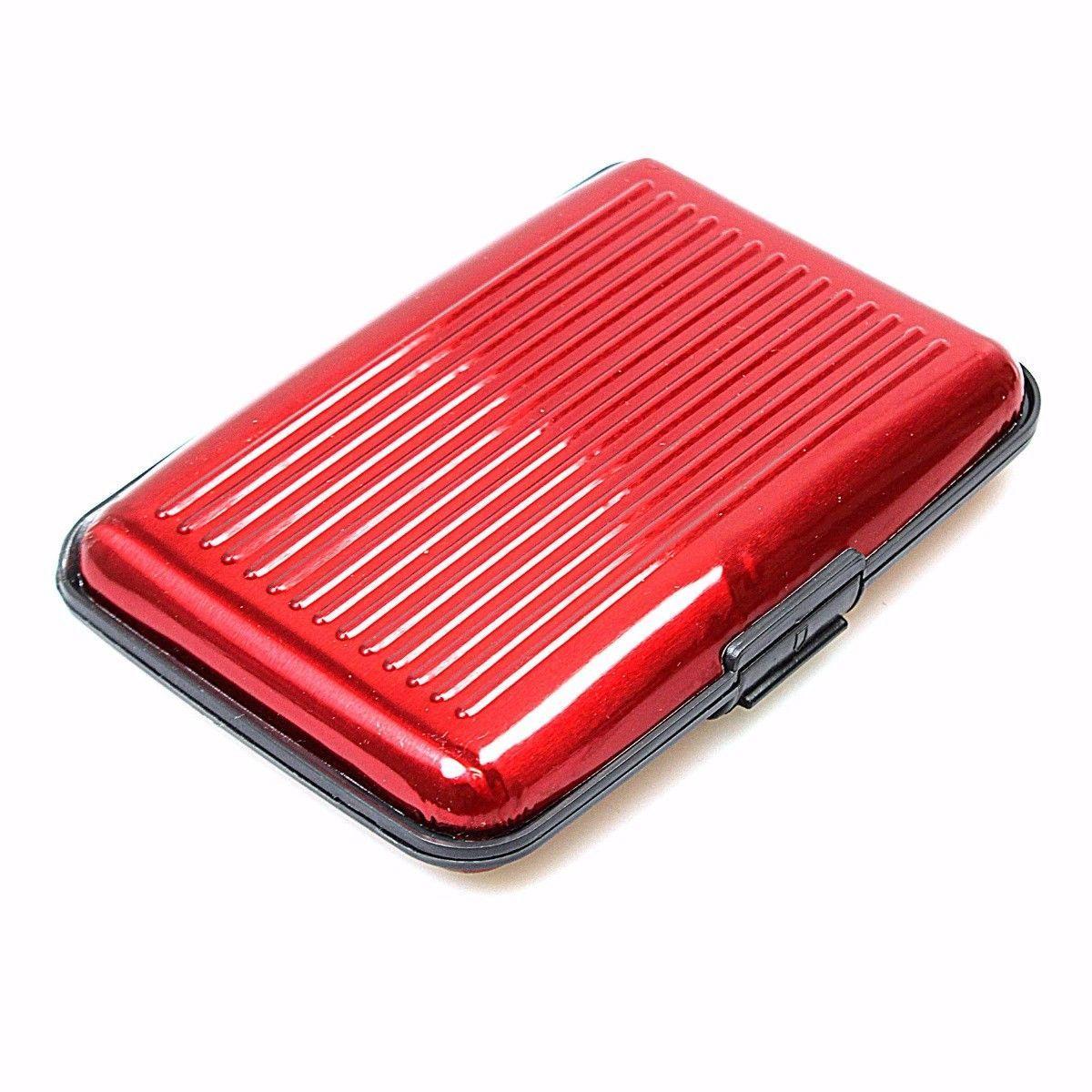 Aluminium Plastic Card Holder Wallet, Assorted Colours, SKU 0024