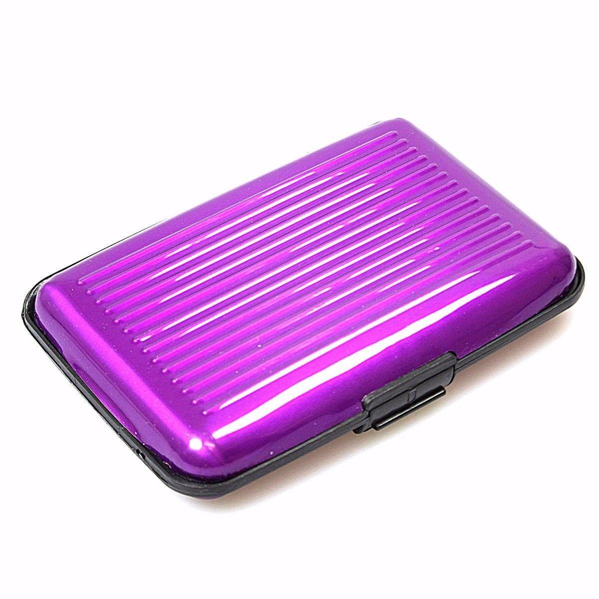 Aluminium Plastic Card Holder Wallet, Assorted Colours, SKU 0024