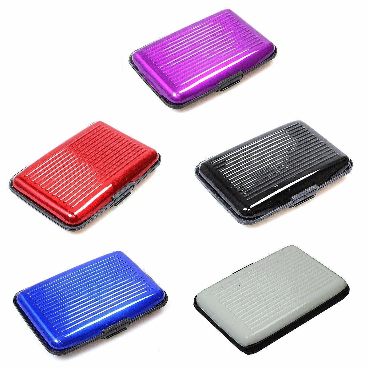 Aluminium Plastic Card Holder Wallet, Assorted Colours, SKU 0024