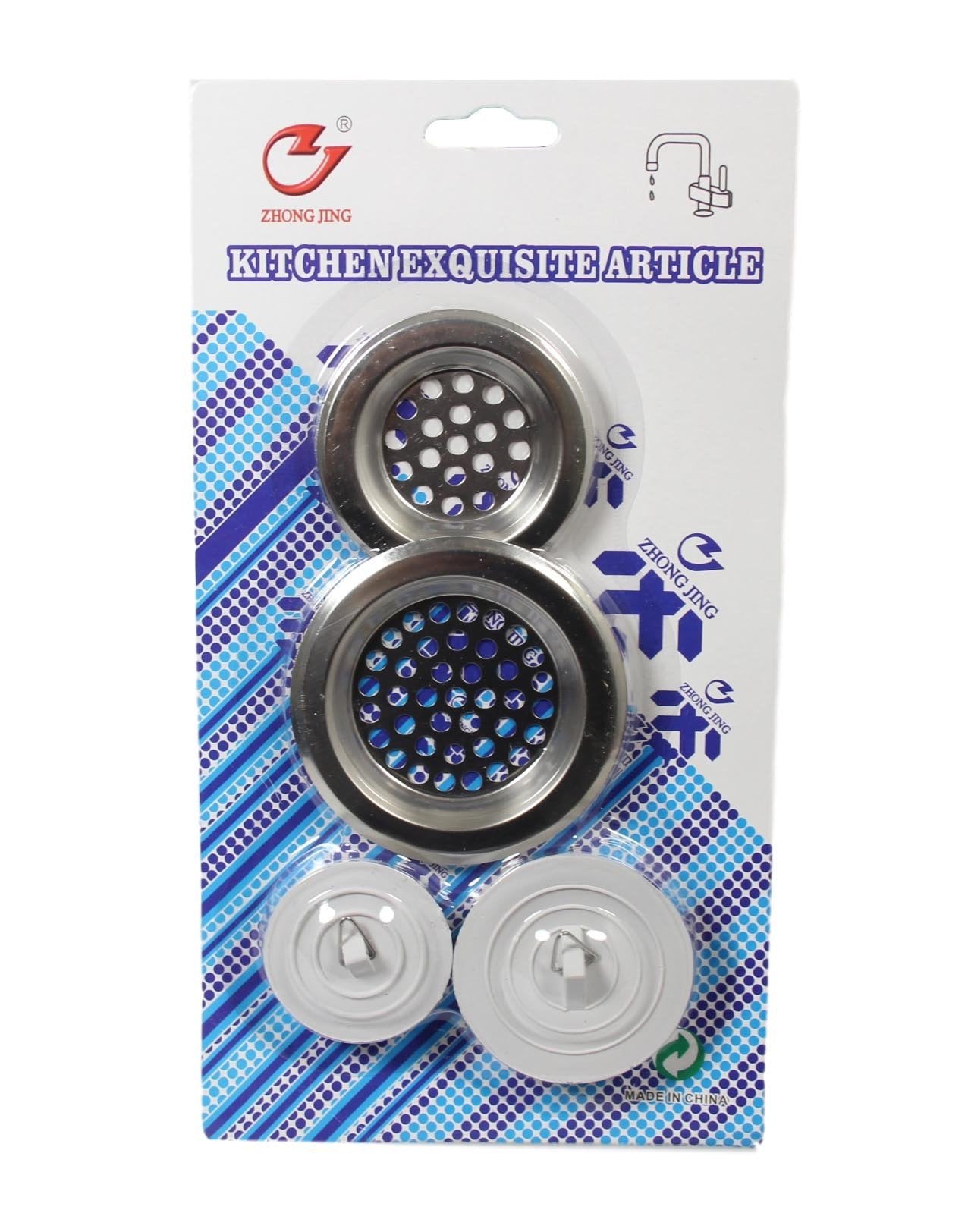 Kitchen Sink Darin Cover and Plug Set Pack of 4 Assorted Sizes 5480
