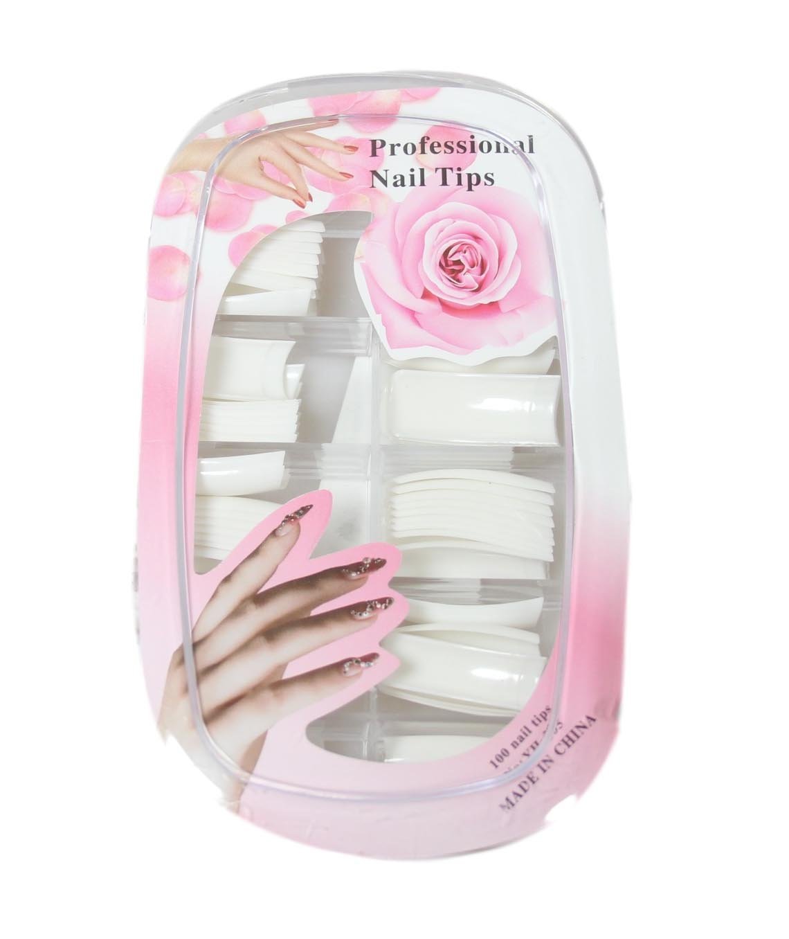 Artificial Fake Nail Extensions Tips Square Pack of 100 Assorted Colours 5576 / 5575