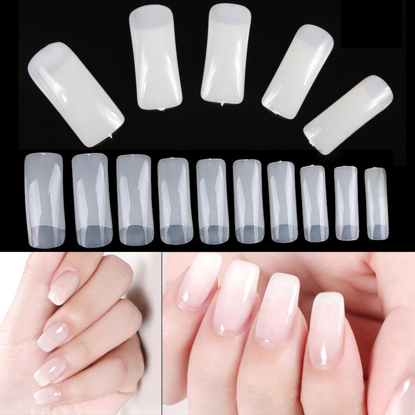 Artificial Fake Nail Extensions Tips Square Pack of 100 Assorted Colours 5576 / 5575