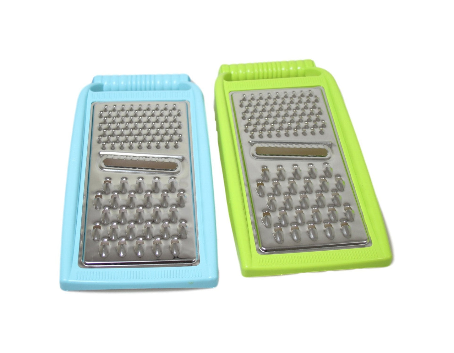 Kitchen Food Grater with Plastic Rim and Handle 21 x 11 cm Assorted Colours 5778