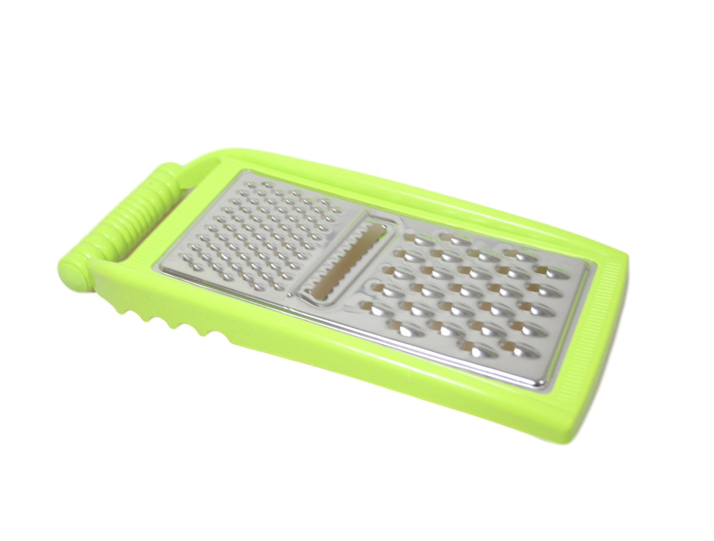 Kitchen Food Grater with Plastic Rim and Handle 21 x 11 cm Assorted Colours 5778