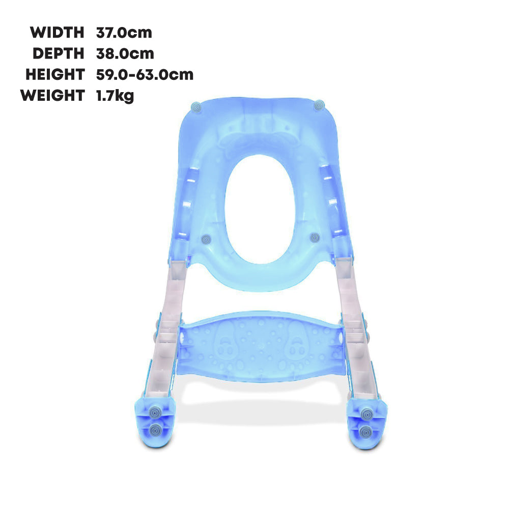 SQ Professional Plastic Children's Teddie Toilet Seat Ladder 59cm Blue 5826 / P97451