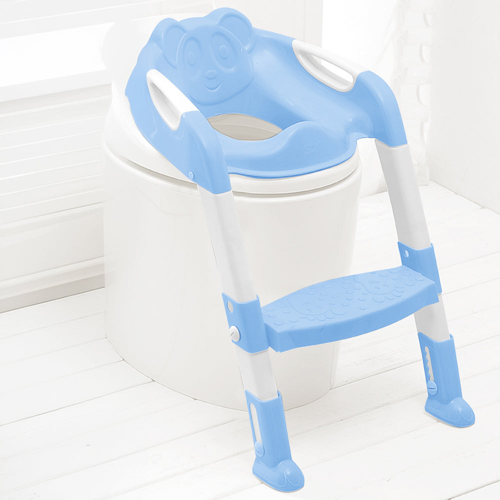 SQ Professional Plastic Children's Teddie Toilet Seat Ladder 59cm Blue 5826 / P97451