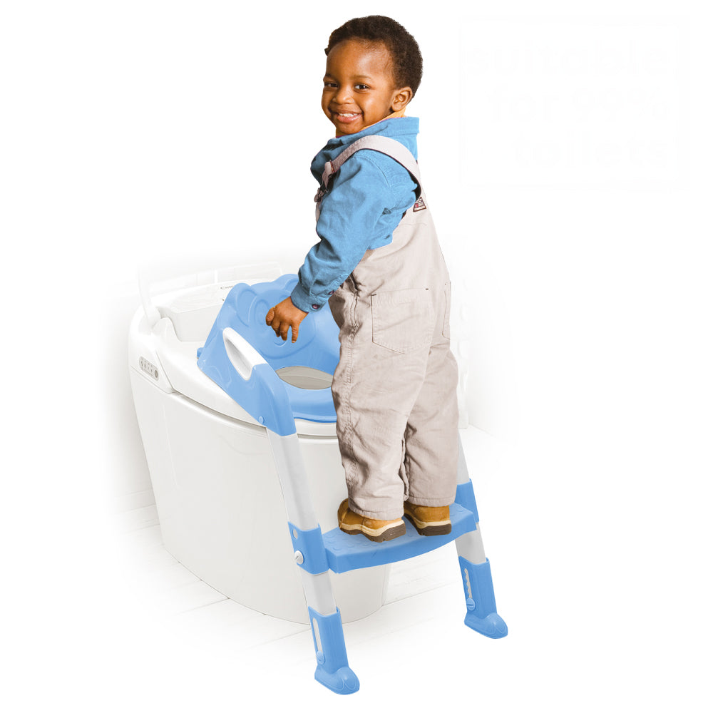 SQ Professional Plastic Children's Teddie Toilet Seat Ladder 59cm Blue 5826 / P97451