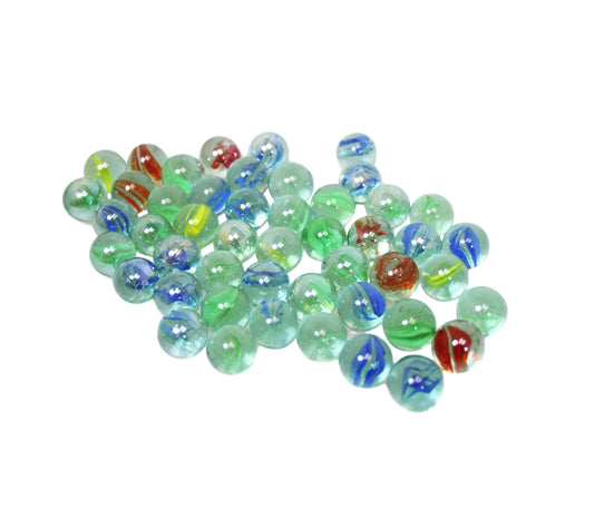 Bag of Aquarium Fish Tank Stones Glass Marbles 15mm Assorted Colours 5894 / 7930