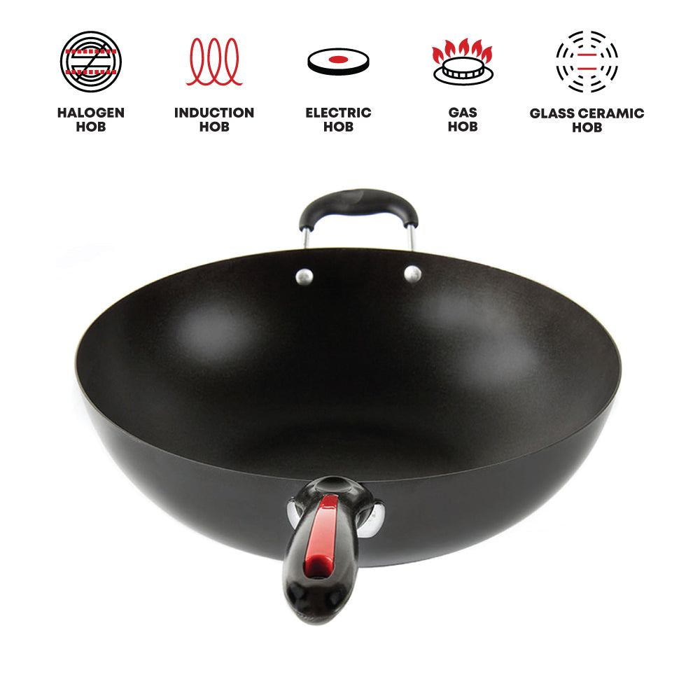 Carbon Steel Non Stick Wok Pan 34 cm 5947