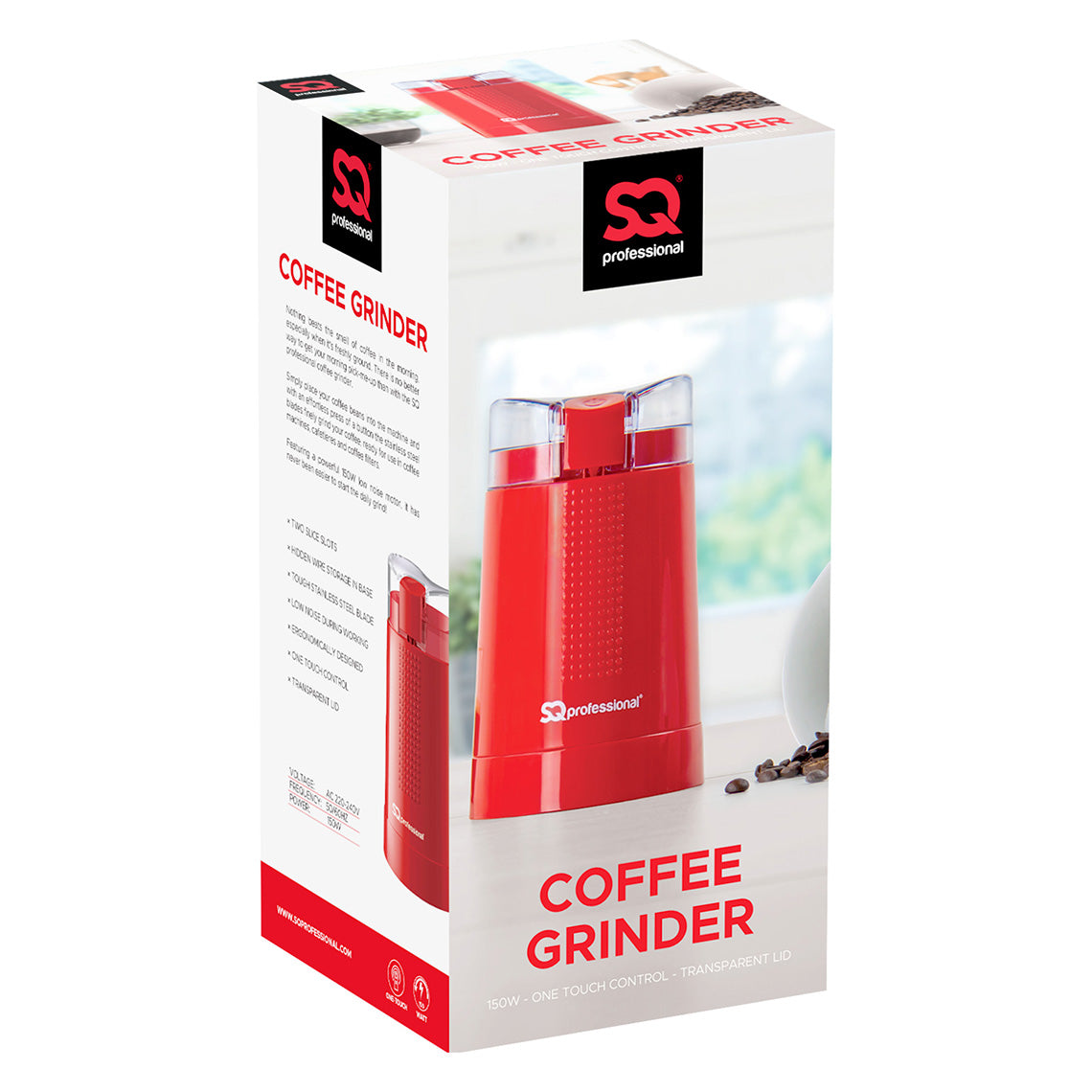 SQ Professional Blitz Coffee Grinder 150W Red 2341