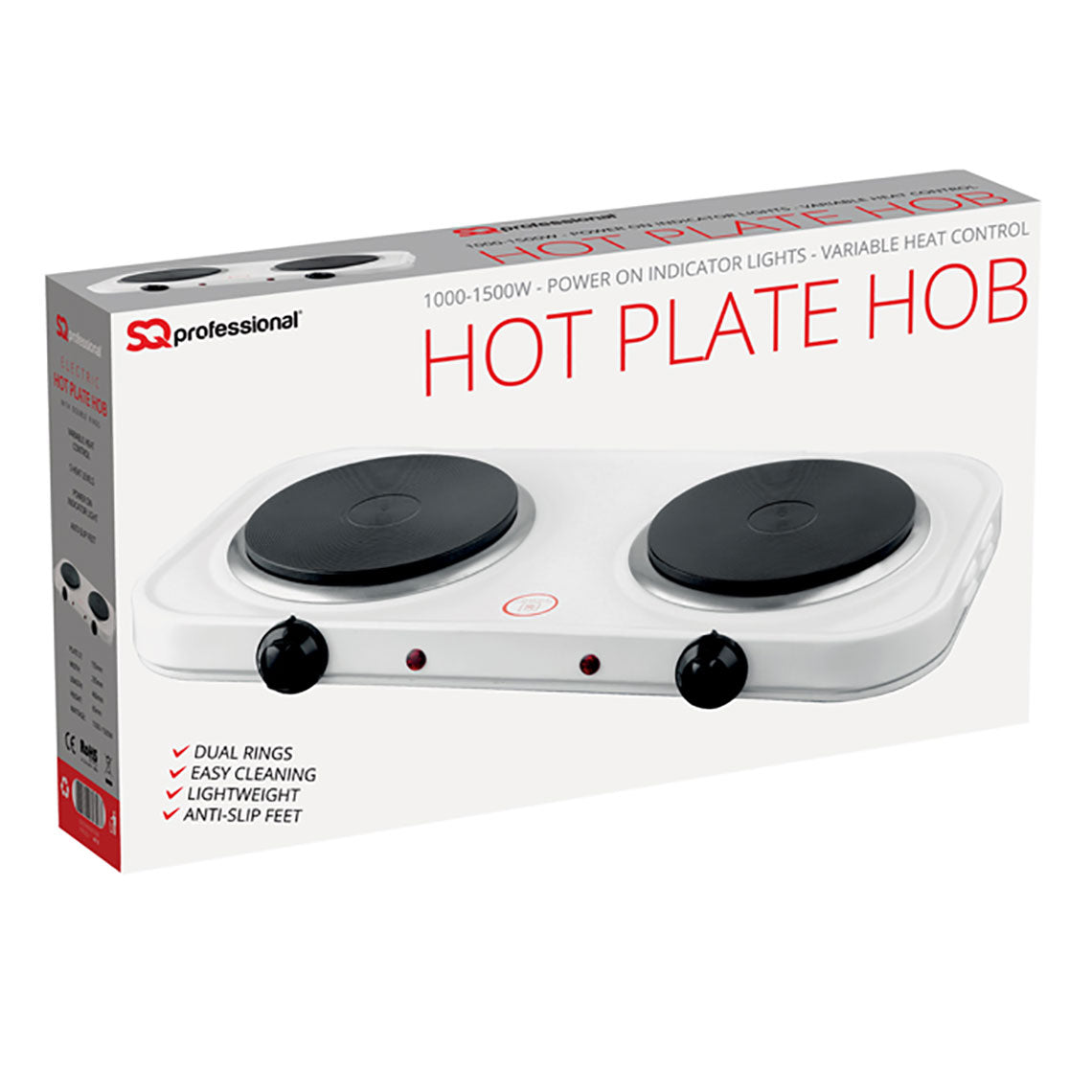 SQ Professional Blitz Electric Double Hot Plate Hob 2500W 4010