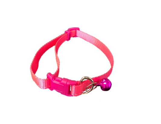 Pet Cat Collar with Bell 10 cm Assorted Colours 6047