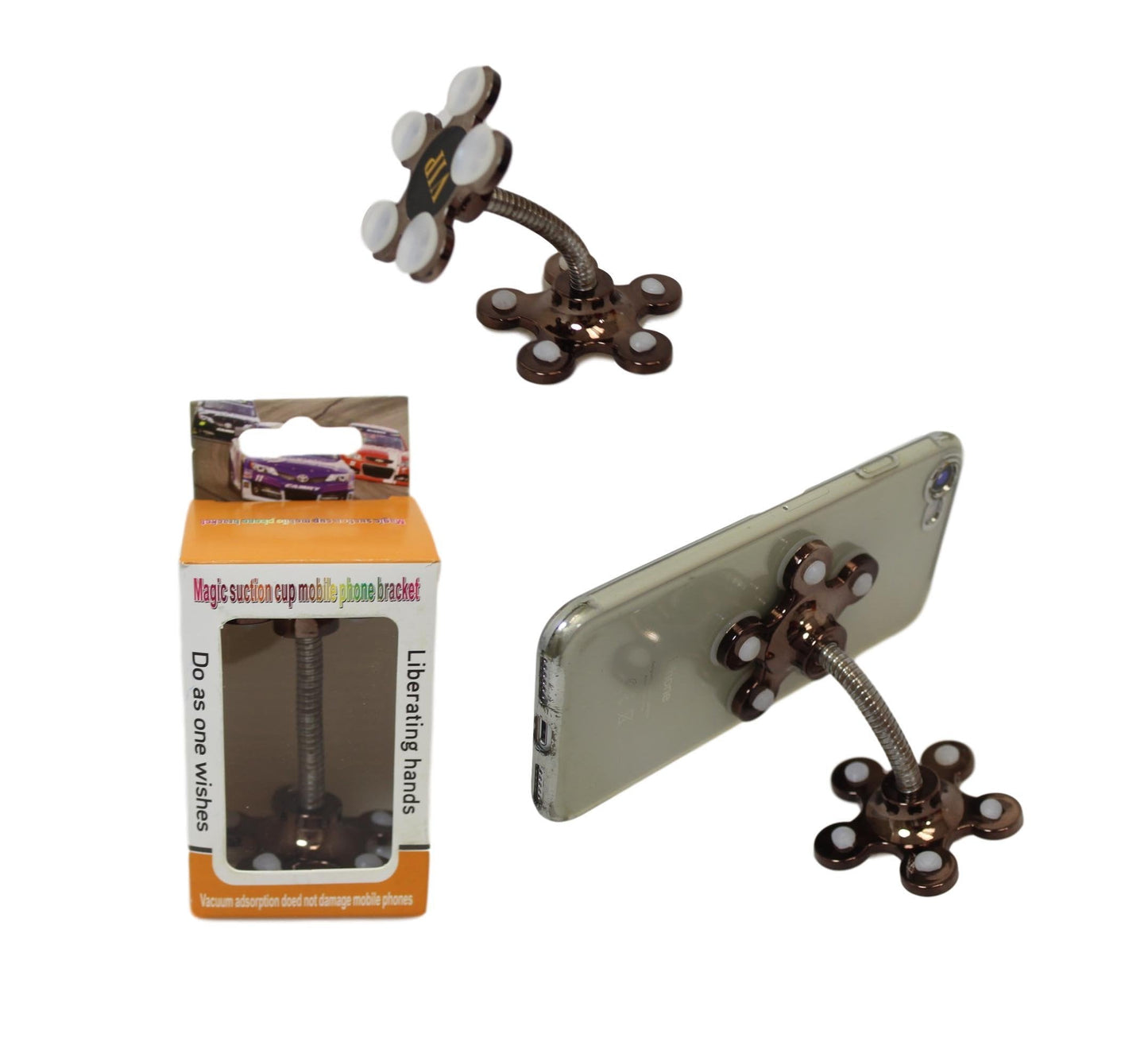 Suction Cup Mobile Phone Holder Stand  17cm Assorted Colours 6072