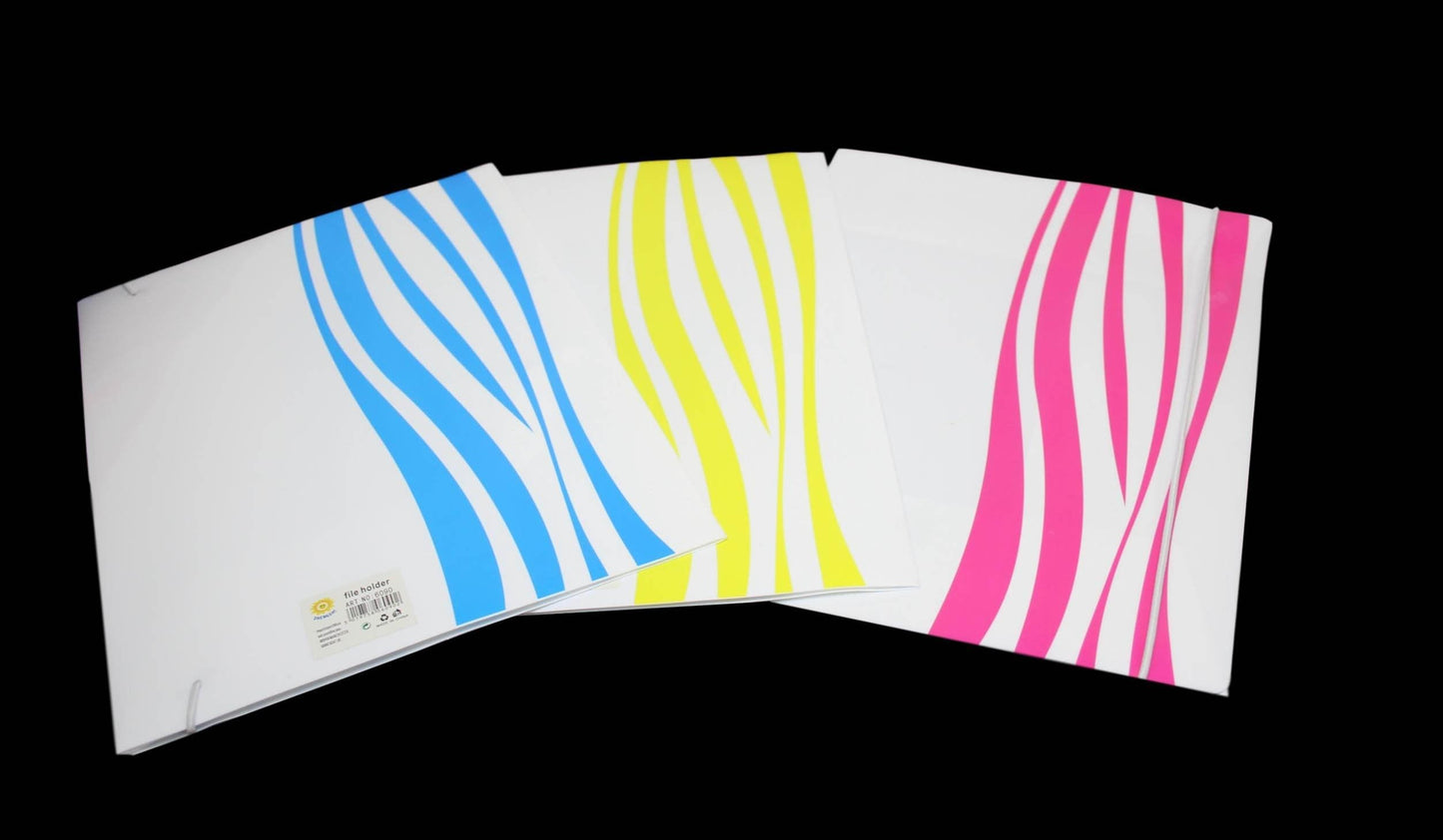 Plastic Office File Paper Folder Holder 24 x 32 cm Assorted Colours 6090