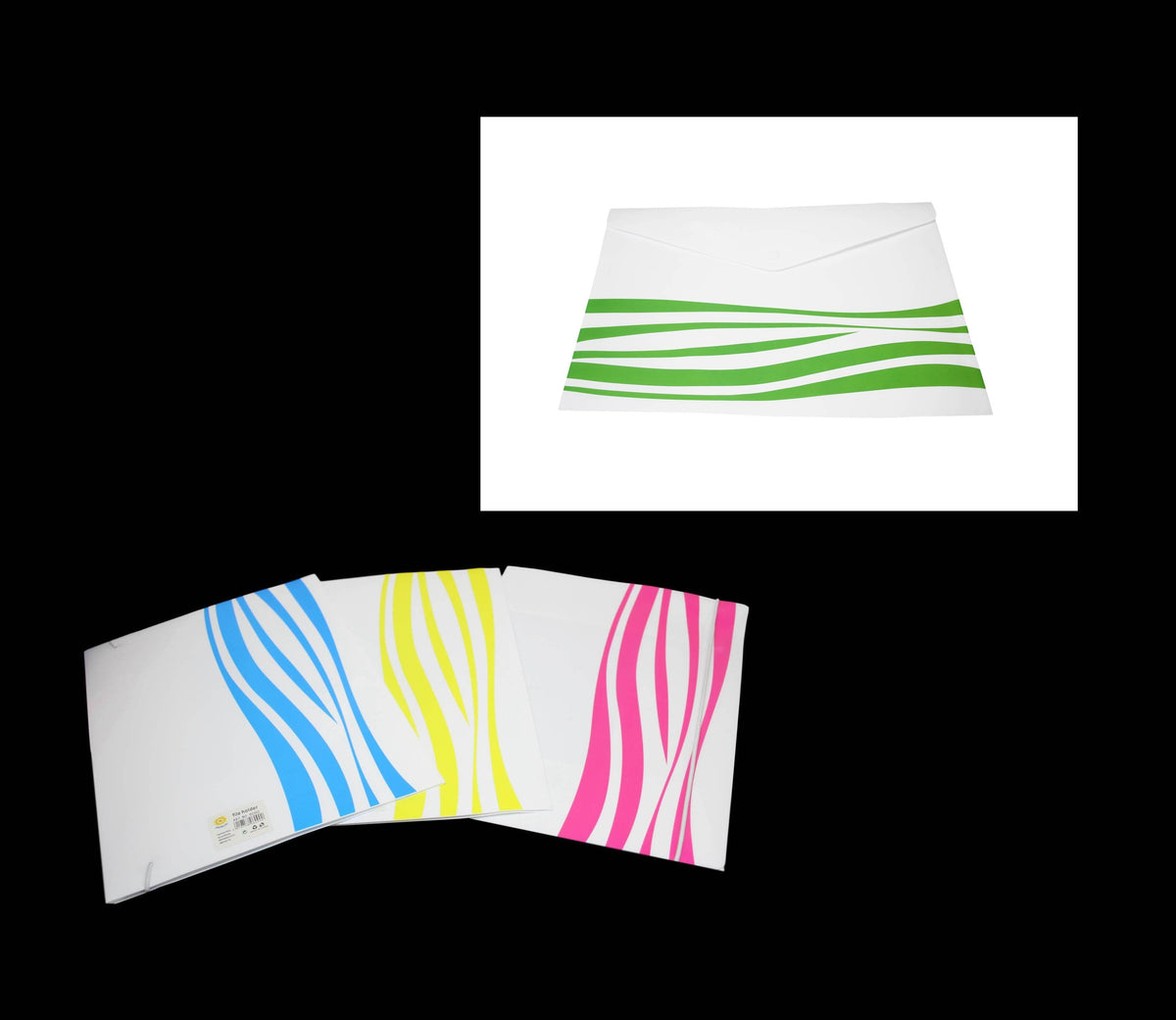 Plastic Office File Paper Folder Holder 32 x 24cm Assorted Colours 6091