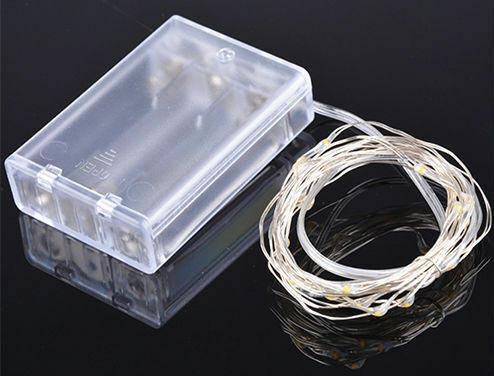 LED Lights Aluminium Wire Multi-Colour Micro 2 Settings Flashing Steady LED 5m 6112