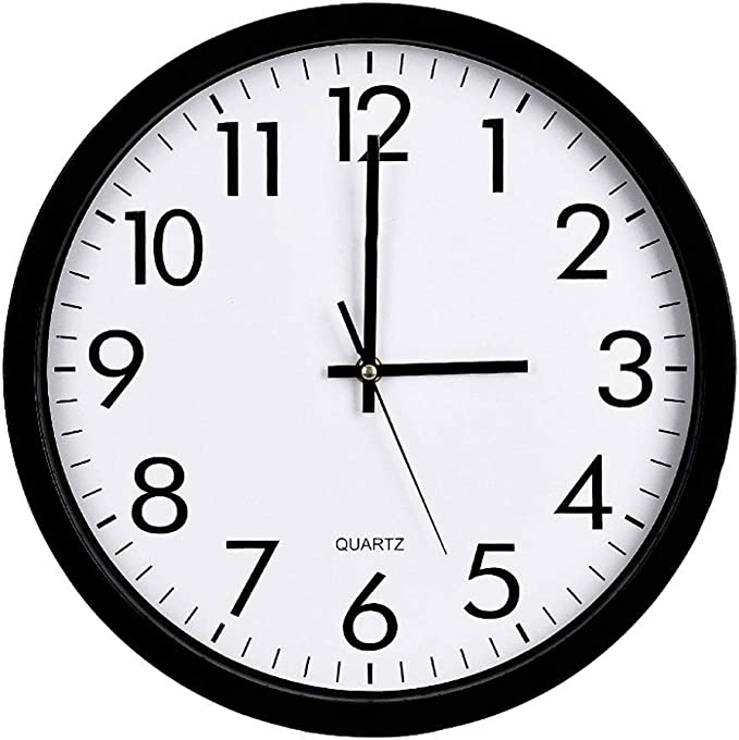 Standard Round Wall Clock 24 cm Assorted Colours 6987