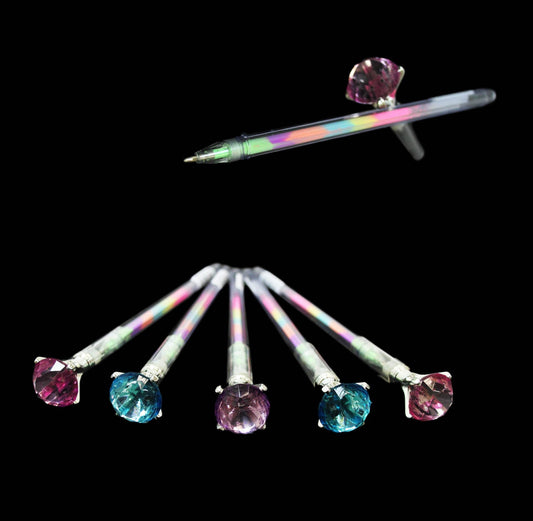 Multicolour Ink Gel Pen Diamond Top 19 cm Assorted Colours 2203 / 6620