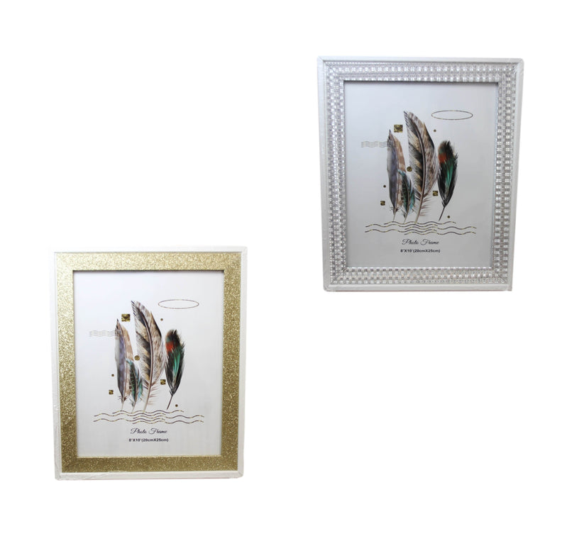 Silver / Gold Sparkly Photo Frame 10 x 15 cm Assorted Colours 6225