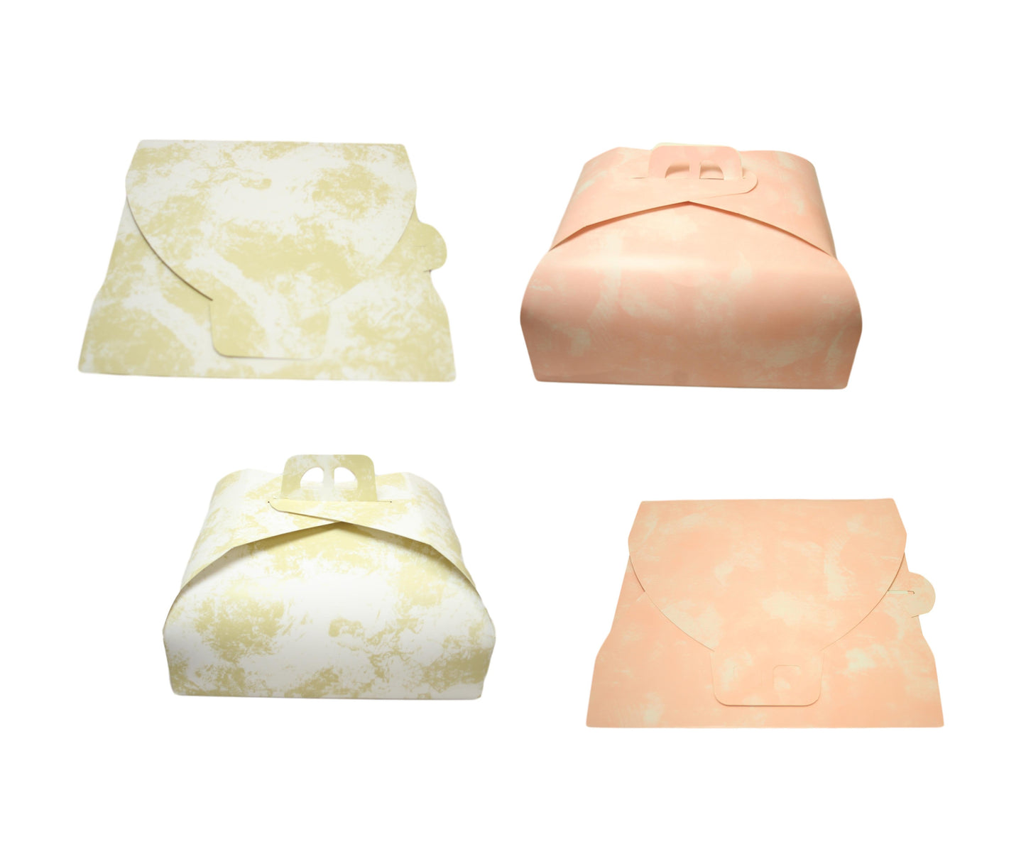 Paper Cake Box Pink/Gold Festive Square Easy Assemble Cake Box 6270