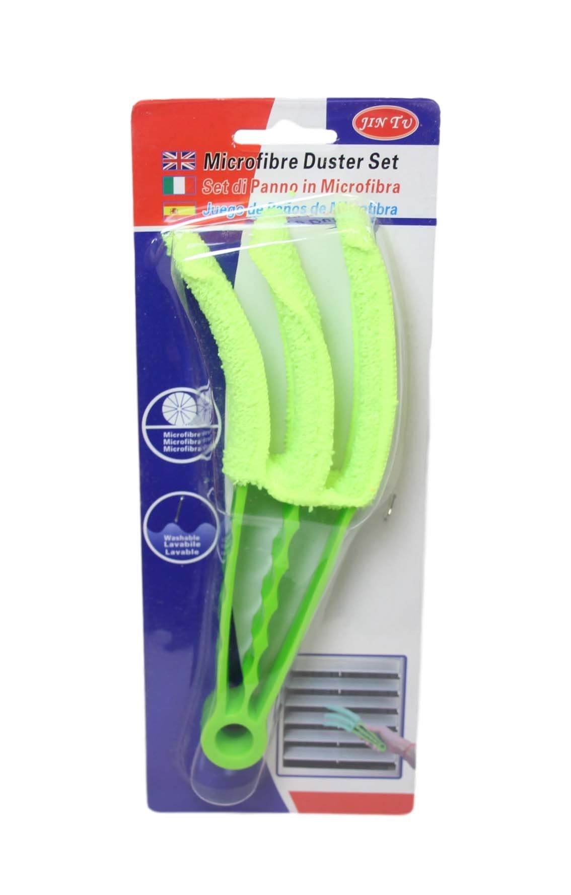 Washable Microfibre 3 in 1 Window Blinds Duster 20 cm Assorted Colours 6346