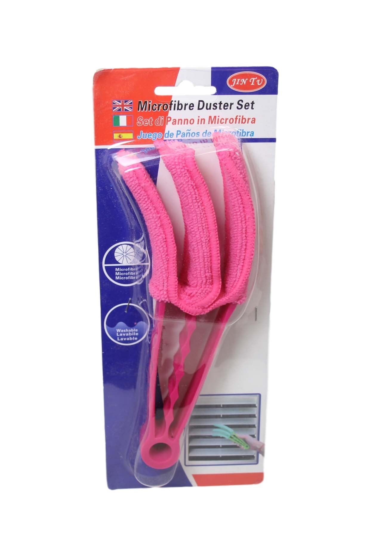 Washable Microfibre 3 in 1 Window Blinds Duster 20 cm Assorted Colours 6346