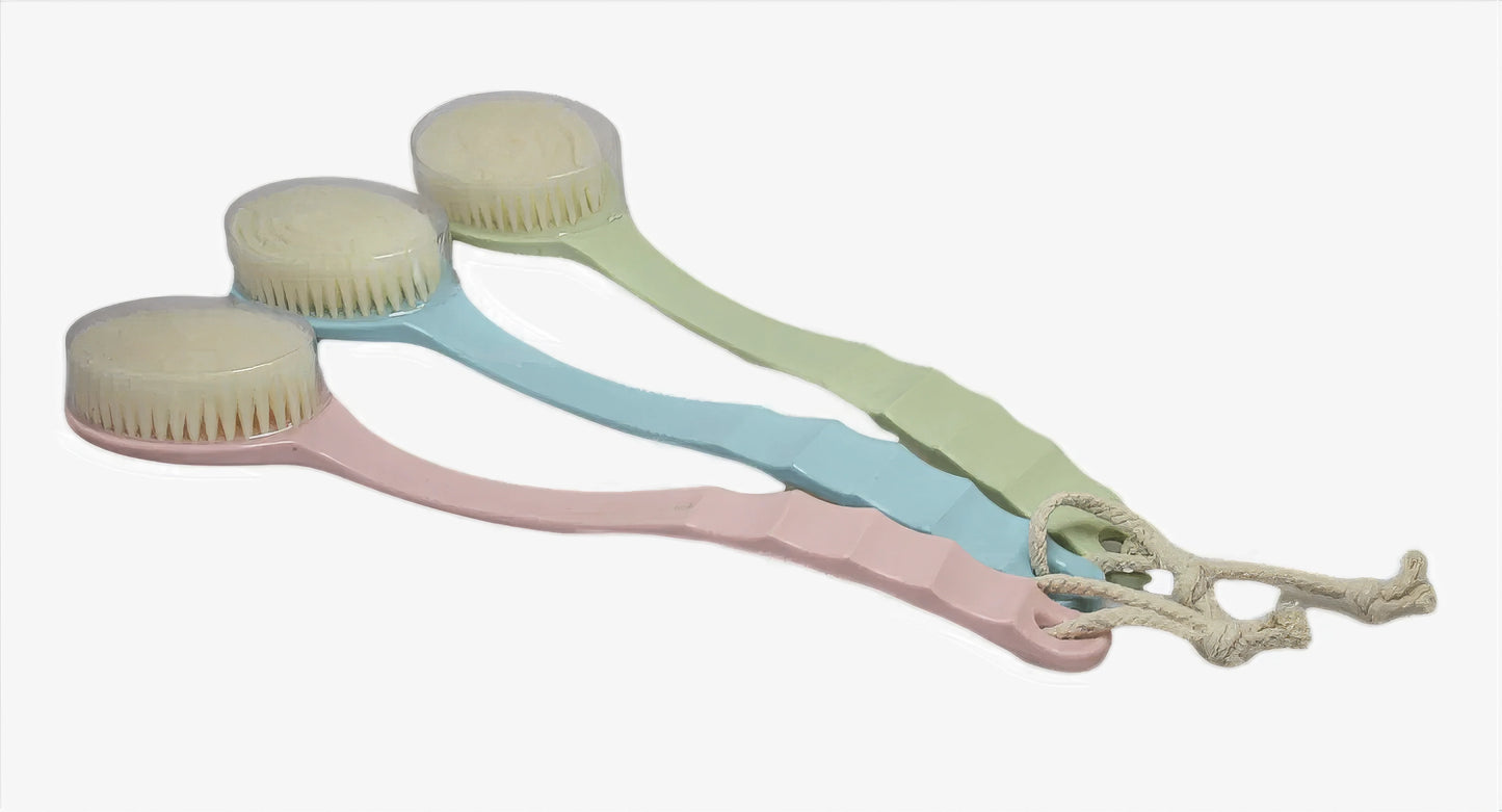 Soft Bristle Exfoliating Back Scrubbing Bath Brush with Long Handle 35 cm Assorted Colours 6356