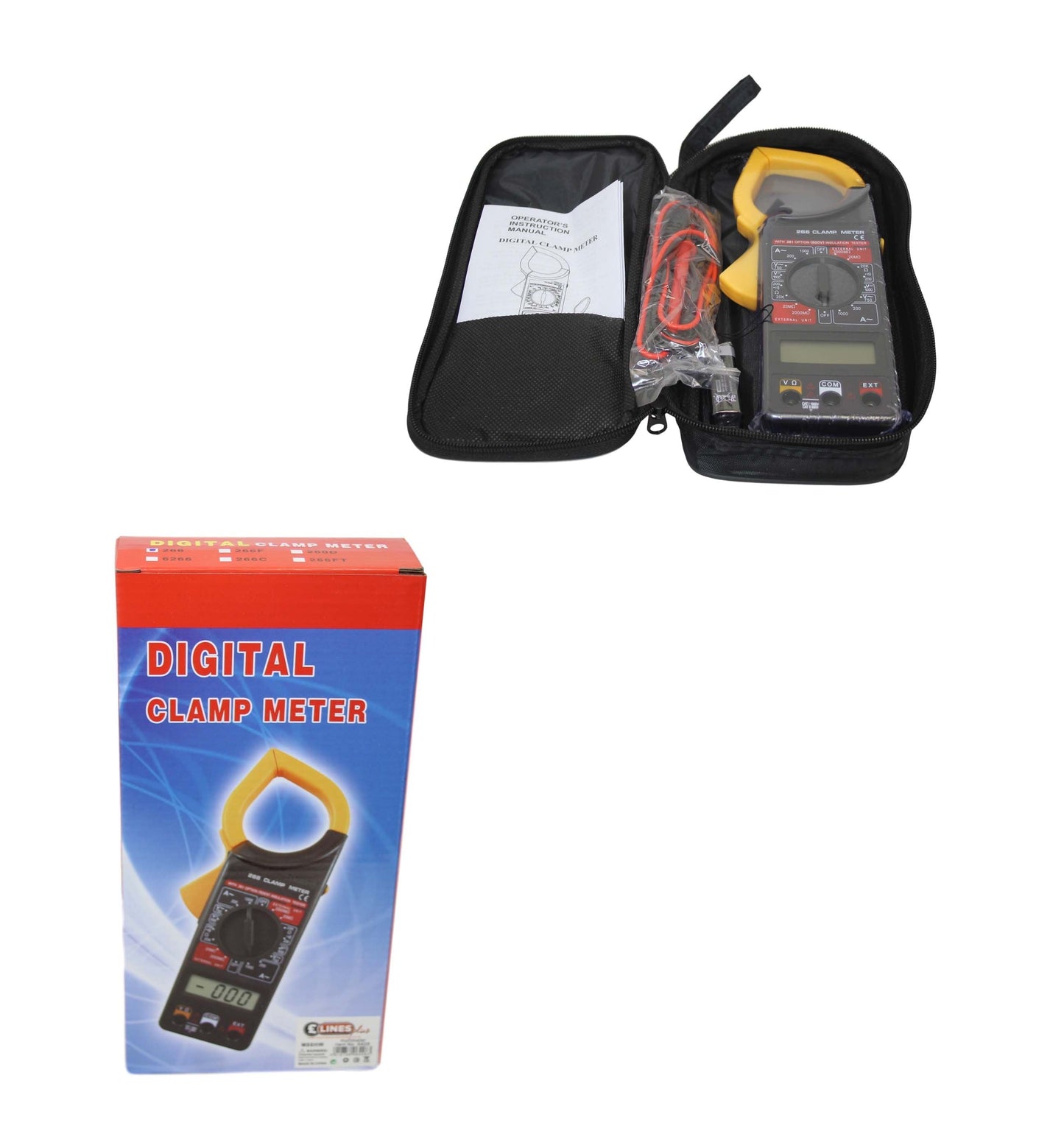 Digital Electric Clamp Meter Multimeter AC DC Current Volt Amp Test Tester 6428