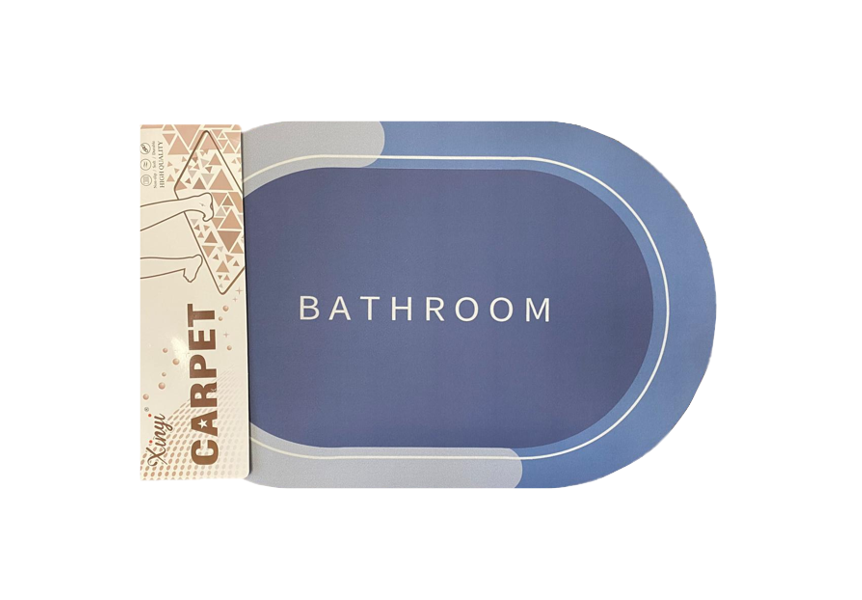 Bathroom Absorbent Bath Mat Long Oval 59cm Assorted Designs and Colours 6733