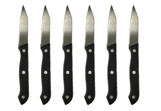 Kitchen Fruit Knife 19 cm Pack of 6 Black 6856
