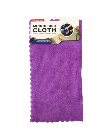 Microfibre Cleaning Cloth with Scalloped Edge 28 x 29 cm Assorted Colours 6976