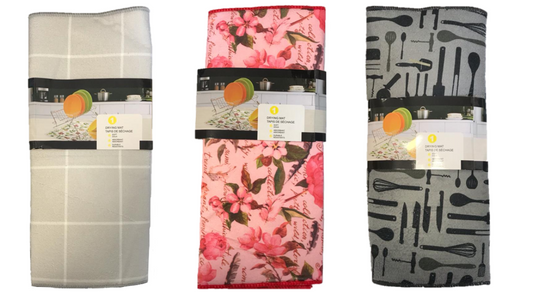 Microfibre Kitchen Dish Drainer Mat 38 x 50 cm Assorted Designs SKU 6977