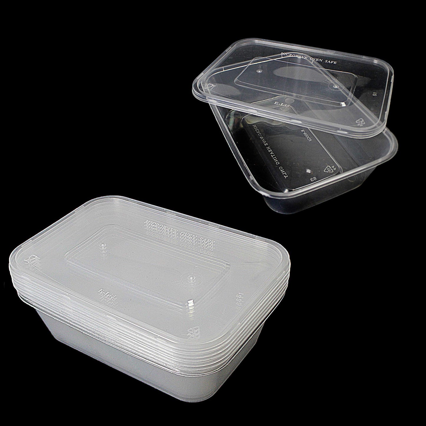 Plastic Food Takeaway Containers Oven and Microwave Safe 500ml 6 Pack 718338